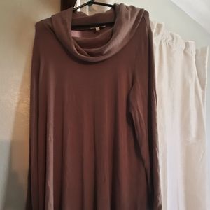 Umgee Taupe tunic Long Sleeve *BOGO*